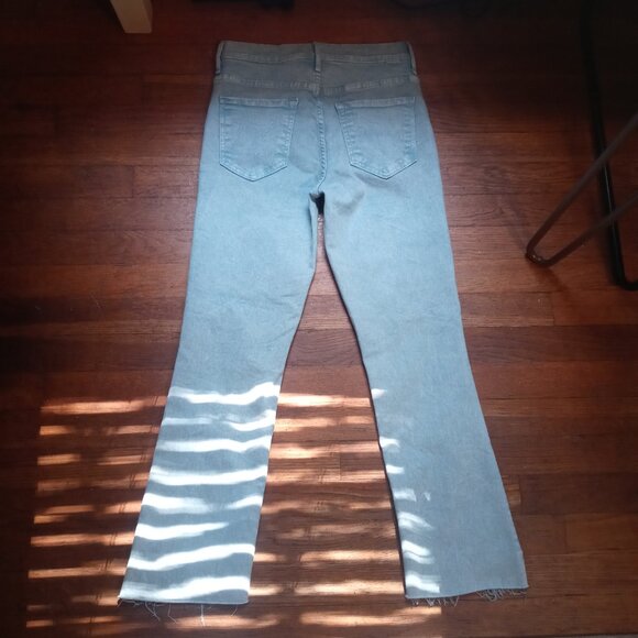 MOTHER the insider crop step fray jeans in Aquatic (sz26) - Picture 5 of 15